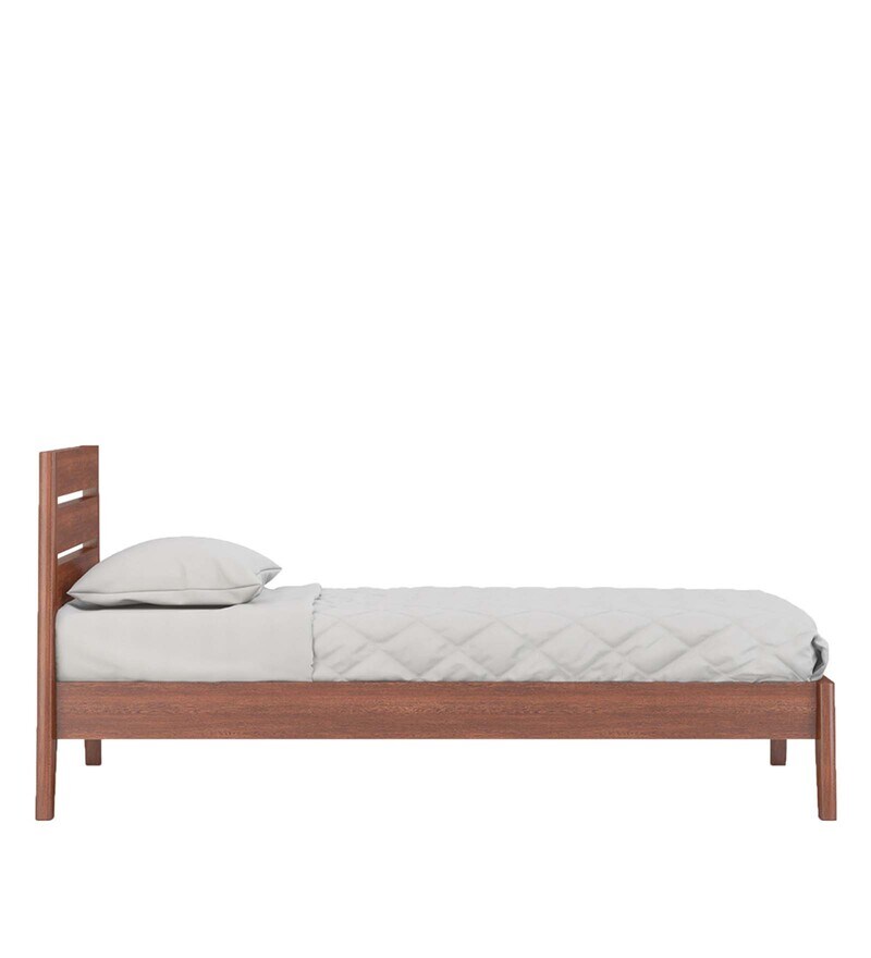 Buy Leeds Single Bed in Dark Oak Finish by Durian Online Modern