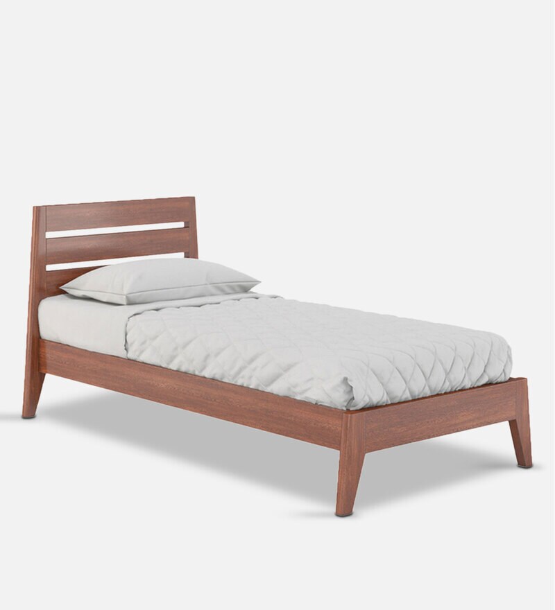 Buy Leeds Single Bed in Dark Oak Finish by Durian Online Modern