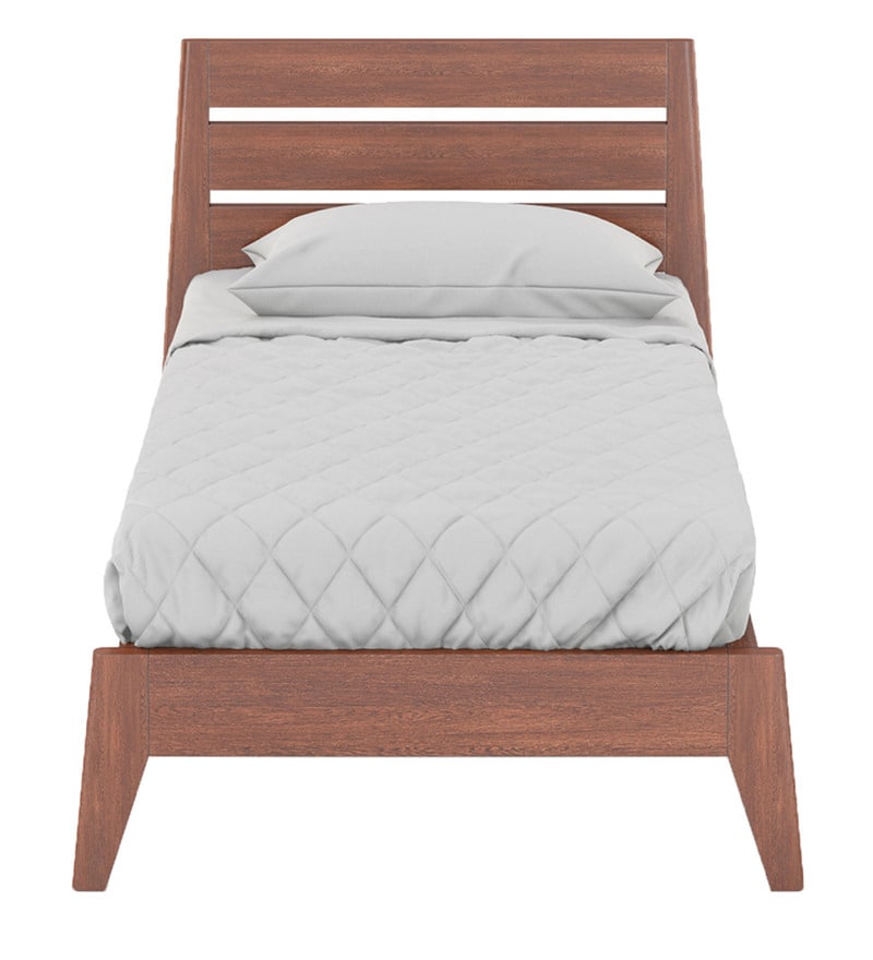 Buy Leeds Single Bed in Dark Oak Finish by Durian Online Modern