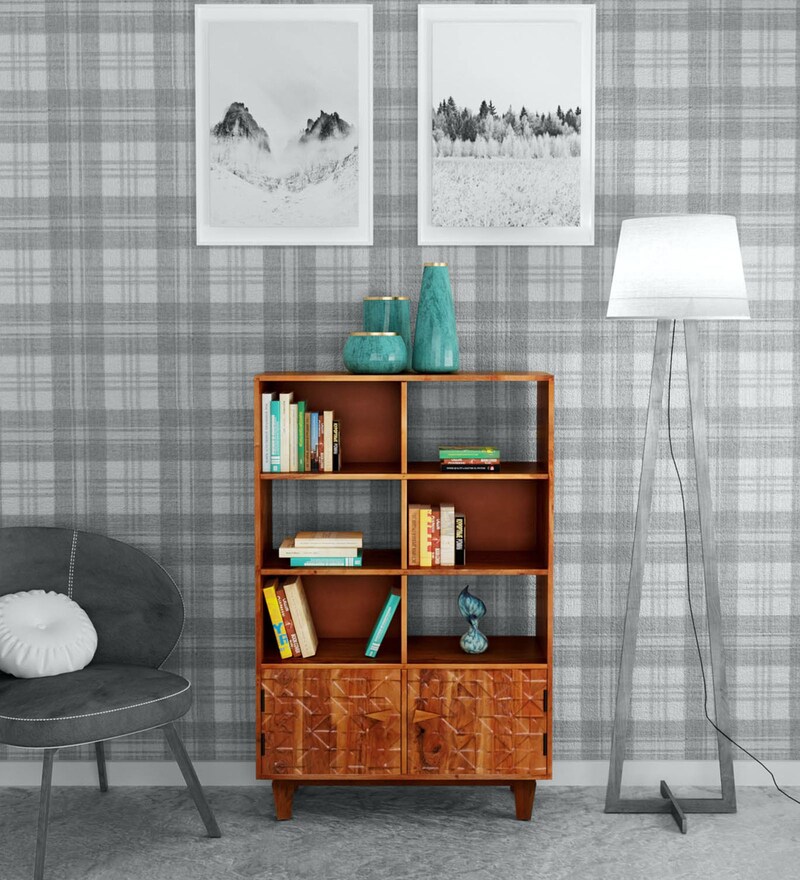 Buy Lennart Solid Wood Book Shelf in Vintage Walnut Finish Woodsworth
