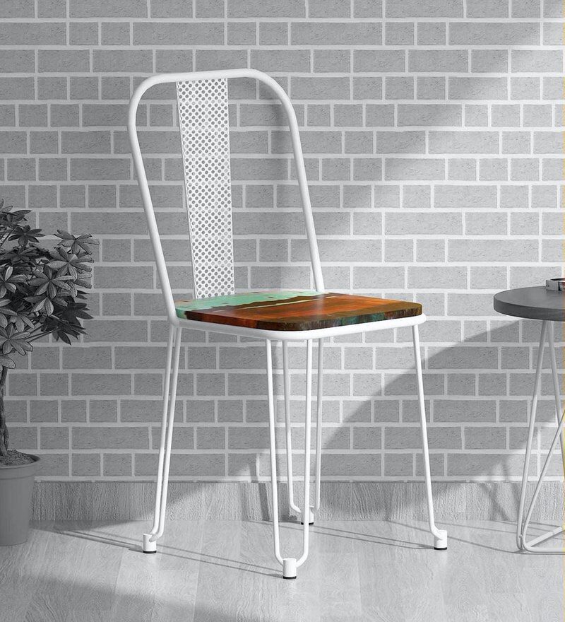 Buy Lennox Cafe Chair in White Colour Bohemiana By Pepperfry Online