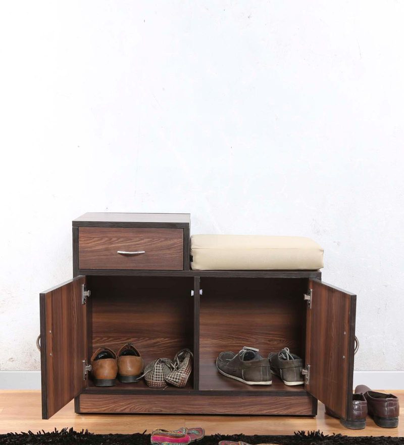 Buy Leo L Shaped Shoe Rack In Brown Finish By The Furniture Store Online Modern Shoe Cabinets Shoe Racks Furniture Pepperfry Product