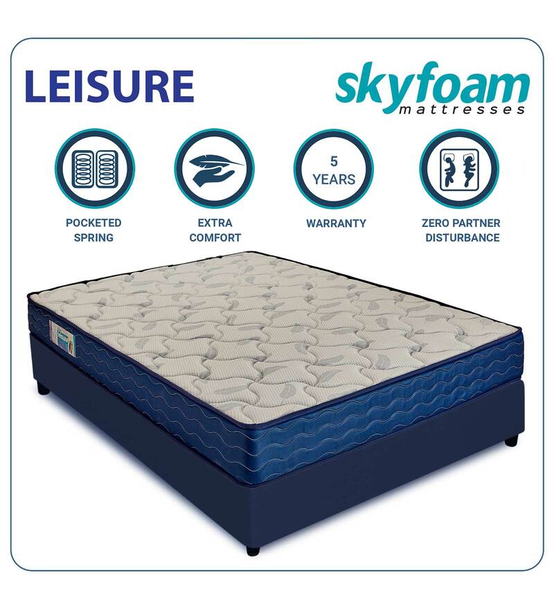 Buy Lesiure 8 Inch Pocketed Spring Zero Partner Disturbance Reversible