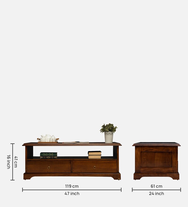 Buy Lewis Coffee Table in Dark Oak Colour by Durian Online Modern