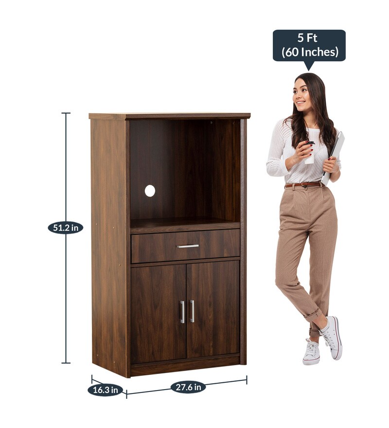 Buy Lewis Microwave Cart In Brown Color by Home Centre Online ...