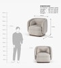 Le Dame 1 Seater Sofa In Cream Color