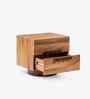 Le Dame Bedside With In Acacia Wood Finish