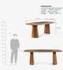 Le Roi 6 Seater Dining Table In New Teal Light Finish