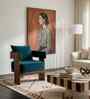Le Roi Lounge Chair In New Teal  Finish