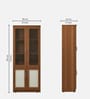 Leader Book Case in Leon Teak Finish With Lock