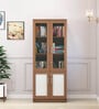Leader Book Case in Leon Teak Finish With Lock