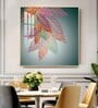 Leaf Abstraction Glass Finish Square Wall Art