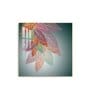 Leaf Abstraction Glass Finish Square Wall Art
