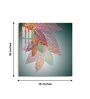 Leaf Abstraction Glass Finish Square Wall Art