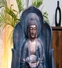 Leaf Buddha Jade Green & Copper Fiber Glass Indoor Fountain
