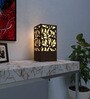 Leaf Design Brown Birch Ply Table Lamp