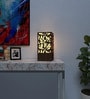 Leaf Design Brown Birch Ply Table Lamp
