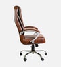 Leaf Leatherette Executive Chair in Brown Colour Leaf Leatherette Executive Chair in Brown Colour