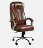 Leaf Leatherette Executive Chair in Brown Colour Leaf Leatherette Executive Chair in Brown Colour