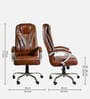 Leaf Leatherette Executive Chair in Brown Colour Leaf Leatherette Executive Chair in Brown Colour