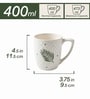 White Leaf Print Ceramic Coffee Mug 400ML