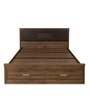 Leaf Queen Size Bed with Storage in Wenge Finish