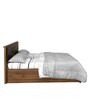 Leaf Queen Size Bed with Storage in Wenge Finish