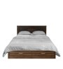 Leaf Queen Size Bed with Storage in Wenge Finish