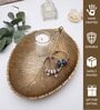 Leaf Shape Gold Aluminium Pooja Thali