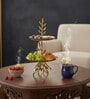 Leaf Two-Tier Serving Stand