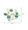 Green & Gold Metal Leaf Wall Modern Wall Clock