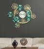 Green & Gold Metal Leaf Wall Modern Wall Clock