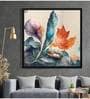 Leaf With Flower Modern Art Canvas Art Print