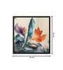Leaf With Flower Modern Art Canvas Art Print