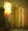 Leafcurl Crushed Paper   Banana Fibre Table Lamp