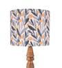 Leafy Impressiom Multicolor Canvas Shade Table Lamp with Brown Base