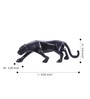 Leaping Jaguar Black Resin Animal Figurines