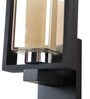 Corner Metal LED Wall Flush Mount Light (Brown)
