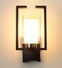 Corner Metal LED Wall Flush Mount Light (Brown)