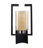 Corner Metal LED Wall Flush Mount Light (Brown)