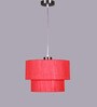 Red Fabric Single Hanging Light