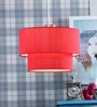 Red Fabric Single Hanging Light