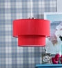 Red Fabric Single Hanging Light