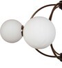 Black and Gold Mild Steel and Glass Globe Chandelier