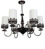Learc Designer Lighting Wrought Iron Rustic Finish Chandelier Ch462-6