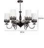 Learc Designer Lighting Wrought Iron Rustic Finish Chandelier Ch462-6