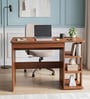 Learnix Brown Colour Office Table In Walnut Finish Learnix Brown Colour Office Table In Walnut Finish