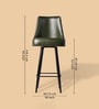 Leather Bar Stool in Olive Green Colour
