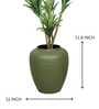 Leather Luxe Premium Green Finish Planter (Green)