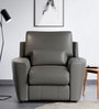 Godrej Interio Leatherette 1 Seater Sofa in Charcoal Colour